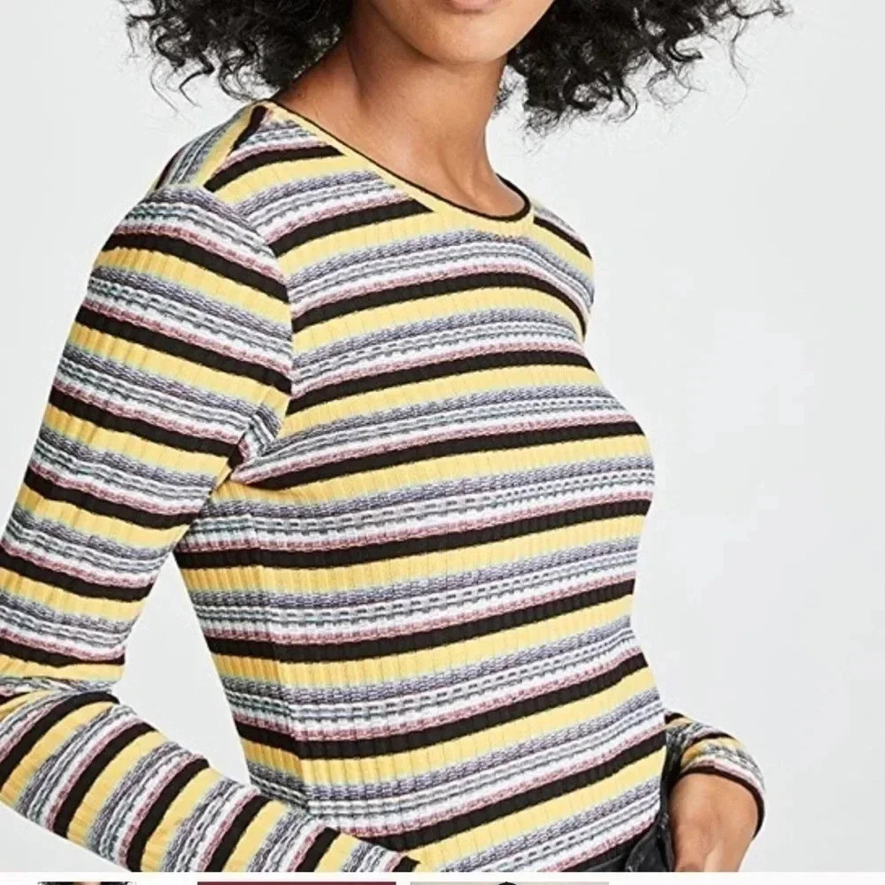 BB Dakota Rainbow Stripe Top medium